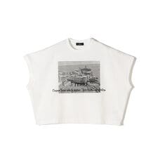 SHIPS Primary Navy Label:PHOTO プリント ジャージー プルオーバー