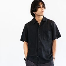 City Ambient Products: レギュラーカラー メッシュ シアー シャツ