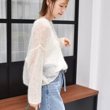 モヘヤ メッシュ プルオーバー