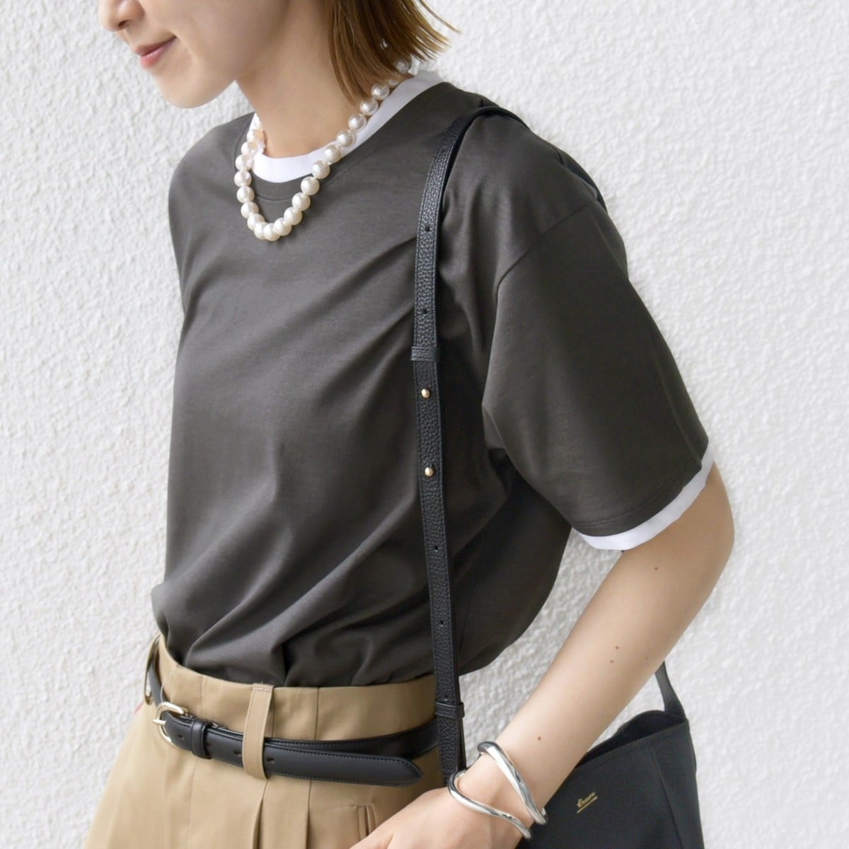【シップス　ウィメン】〈接触冷感〉レイヤード ライク TEE 接触冷感〉レイヤード ライク TEE（Tシャツ/カットソー）｜SHIPS