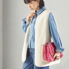 《予約》〈手洗い可能〉ボア フリース リバーシブル ベスト