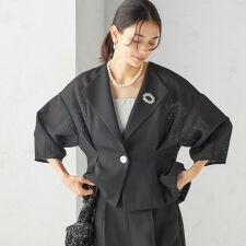 troisiemeCHACO:〈洗濯機可能〉メッシュ 半袖 ジャケット