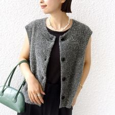 〈手洗い可能〉ラメ ニット ベスト