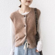 《予約》〈手洗い可能〉ラメ ニット ベスト