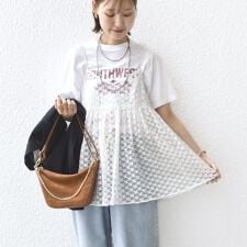 《予約》〈手洗い可能〉フラワー チュール 刺繍 チュニック ワンピース