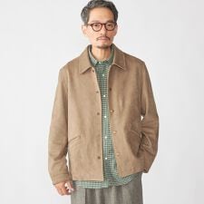 SHIPS: ポリエステル フェイク スエード コーチ ブルゾン