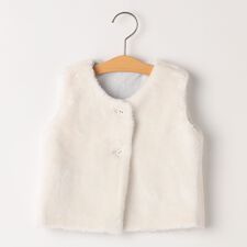 SHIPS KIDS:80～90cm / ベビー フェイクファー リバーシブル ベスト