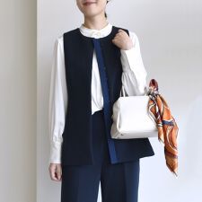 《予約》〈洗濯機可能 / セレモニー対応可〉ポリエステル レーヨン ダンボール ジレ