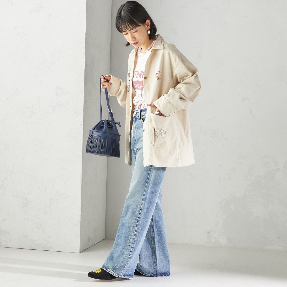 WHITE FIELD SHIPS別注 カバーオール 予約》【SHIPS別注】WHITE FIELD: 50th ANNIV カバーオール