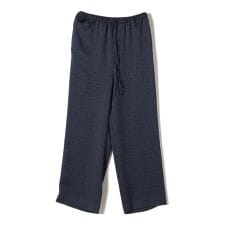 SHIPS Primary Navy Label:〈手洗い可能〉レオパードドロスト パンツ