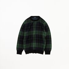 SHIPS: コットン カシミヤ クルーネック SHIPSタータン ニット