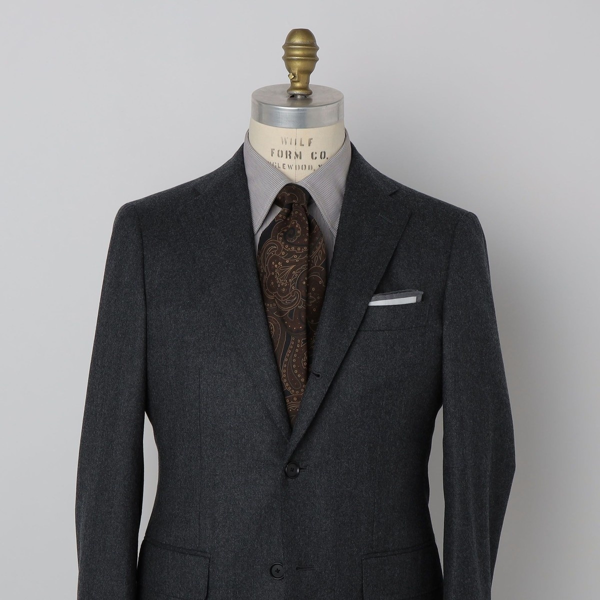 LUIGI BORRELLI： プリント ペイズリー ネクタイ