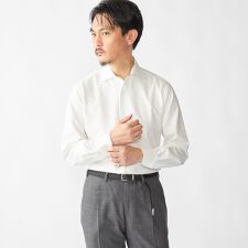 SHIPS: ジャージー ソリッド ワンピースカラー シャツ