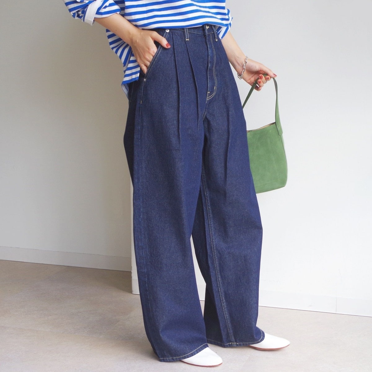 bon_meur:〈洗濯機可能〉コクーン シルエット デニム パンツ