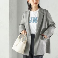 〈手洗い可能〉ウォッシャブル ウール チェック ダブル ジャケット