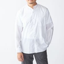 SHIPS: 140S ブロード バンドカラー シャツ