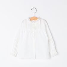 SHIPS KIDS:80～90cm / ピンタック レース ブラウス