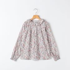 SHIPS KIDS:140～150cm / リバティ フリルカラー ブラウス