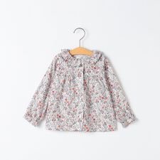 SHIPS KIDS:80～90cm / リバティ フリルカラー ブラウス