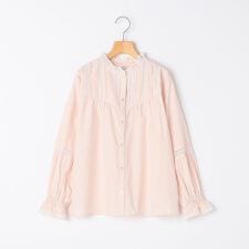 SHIPS KIDS:140～150cm / ピンタック レース ブラウス