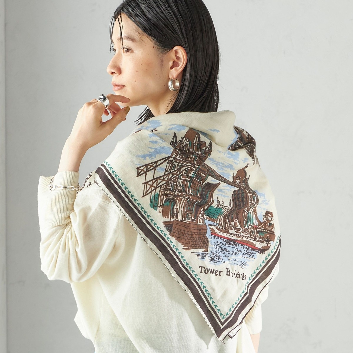 ◆新品未使用 美品 IENA イエナ購入 現行品 リネンガーゼ ストール IENA（イエナ）の「【NIMNIMDUAI/ニムニムデュアイ】LINEN GAUZE