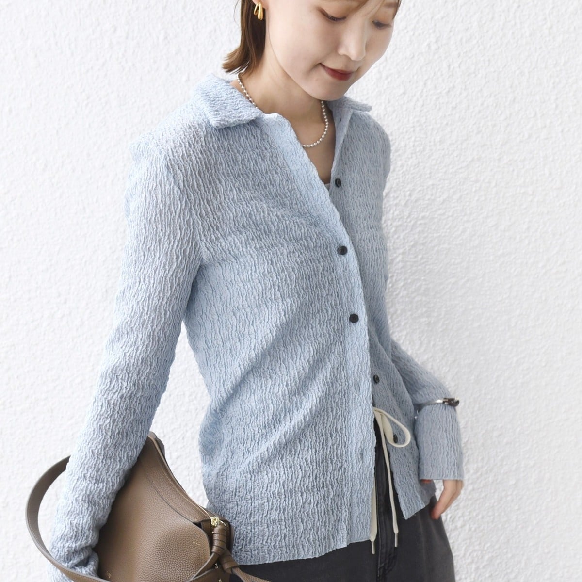 WEB限定】SHIPS any:〈手洗い可能〉ヤク ケーブル クルーネック ニット