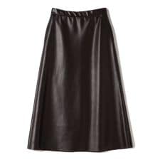 SHIPS Primary Navy Label:〈手洗い可能〉合皮 Aライン スカート