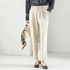 〈手洗い可能〉DELEGANT テーパード パンツ（セットアップ対応）