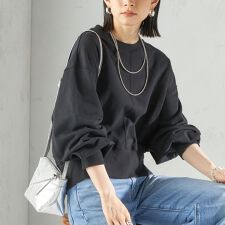 ミニ 裏毛 ラウンド ヘム プルオーバー