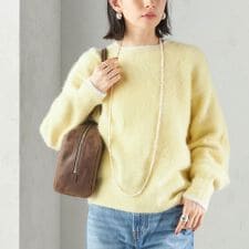 シップス(SHIPS)の杢 フォックス カシミヤ クルーネック ニット プルオーバー