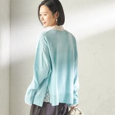 〈手洗い可能〉14G ウォッシャブル クルーネック ニット プルオーバー