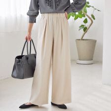 〈洗濯機可能〉ストレッチ ツイル イージー タック パンツ