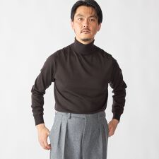 SHIPS:〈手洗い可能〉HANDFRAME 16ゲージ タートルネック プルオーバー ニット