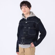 SHIPS KIDS:140～160m / ヴィンテージ ライク インディゴ デニム ジャケット