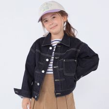 SHIPS KIDS:100～130cm / ヴィンテージ ライク インディゴ デニム ジャケット