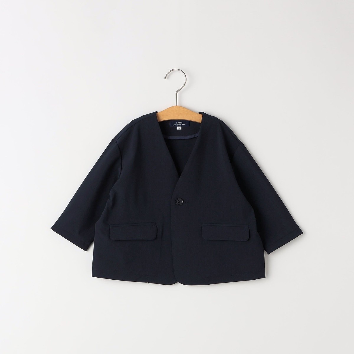 SHIPS KIDS:90cm / セレモニー ノーカラー ジャケット