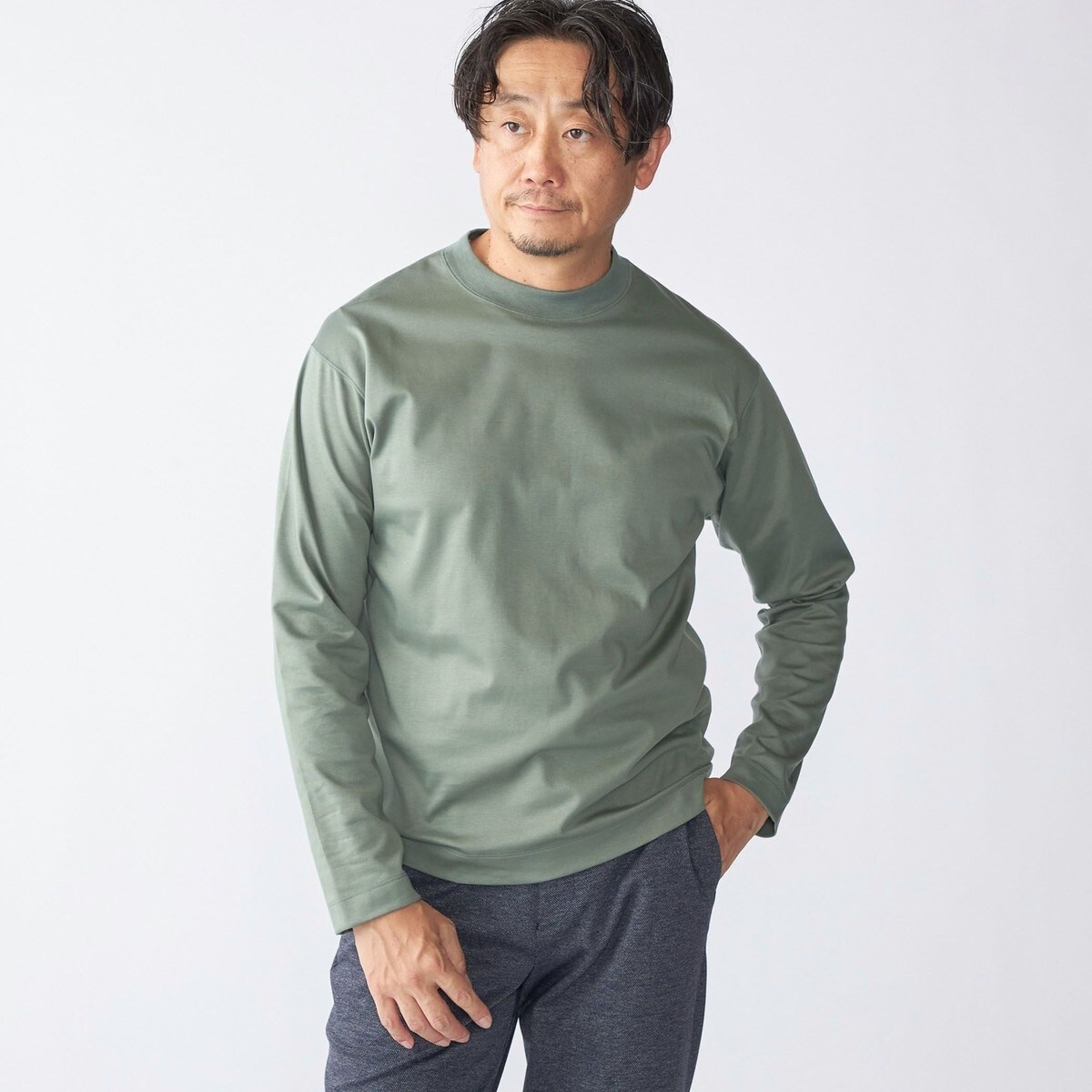クラッシュクルーネックスウェット　BEAUTY&YOUTH クラッシュ クルーネック スウェット（Tシャツ/カットソー