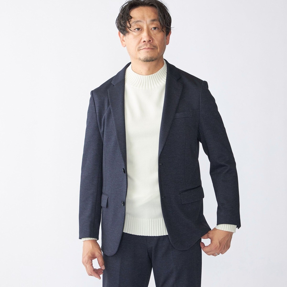 SHIPS: MOON社製生地 ツイード ガンクラブチェック ジャケット