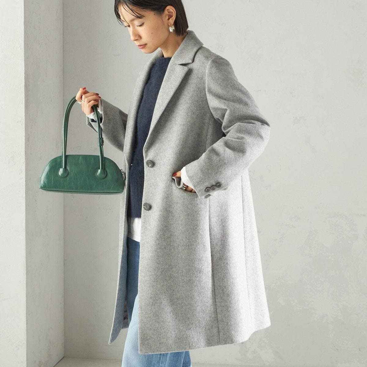 SLOBE IENA スローブイエナ チェスターコート カルゼリバーコート ECO WOOL チェスターコート | スローブ イエナ(SLOBE IENA