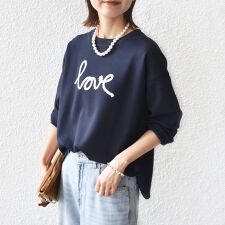 シップス(SHIPS)の【WEB限定】〈手洗い可能〉ファンシー コード 刺繍 ダンボール カットソー