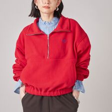 SHIPS NINE CASE:〈手洗い可能〉フリース ハーフ ジップ プルオーバー