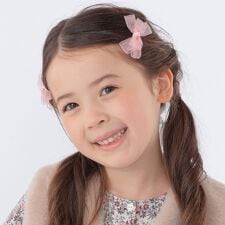 SHIPS KIDS:オーガンジー リボン ヘアピン セット