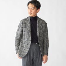 シップス(SHIPS)のSHIPS: RANIFICIO ROMA スライバー ニット グレンチェック ジャケット