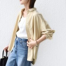 【WEB限定】〈洗濯機可能〉コーデュロイ ギャザー シャツ 羽織