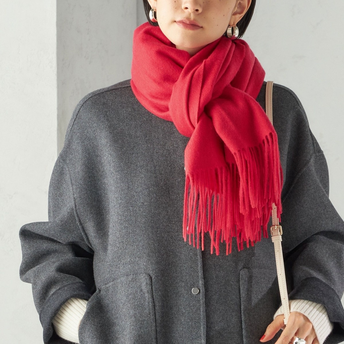 新品タグ付　スローブイエナ　SLOBEIENA　ファインウールスヌード　ポンチョ SLOBE IENA（スローブイエナ）の「ファインウール スヌード