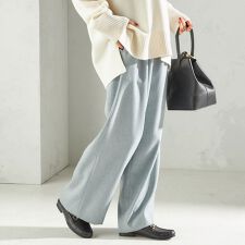 〈手洗い可能〉スラブ ツイル イージー スラックス パンツ