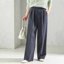 〈手洗い可能〉トロピカル タック パンツ（セットアップ対応）