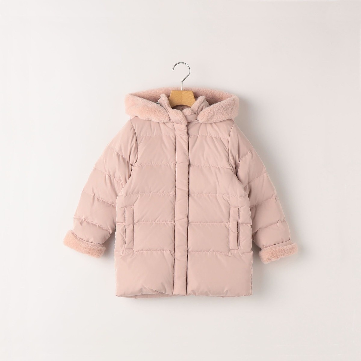 SHIPS KIDS:90cm /〈撥水/手洗い可能〉ミディアム丈 リサイクル ダウン