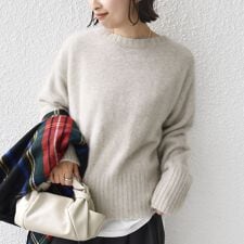 〈手洗い可能〉フォックス クルーネック ニット プルオーバー