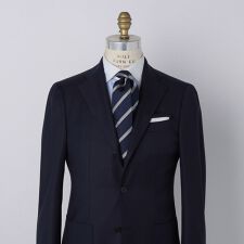 SHIPS: シルク バスケット ヘリンボーン ストライプ ネクタイ